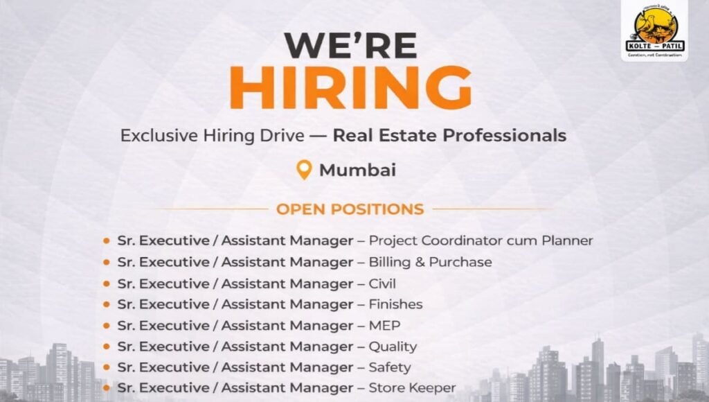 Kolte Patil Developers Recruitment 2026