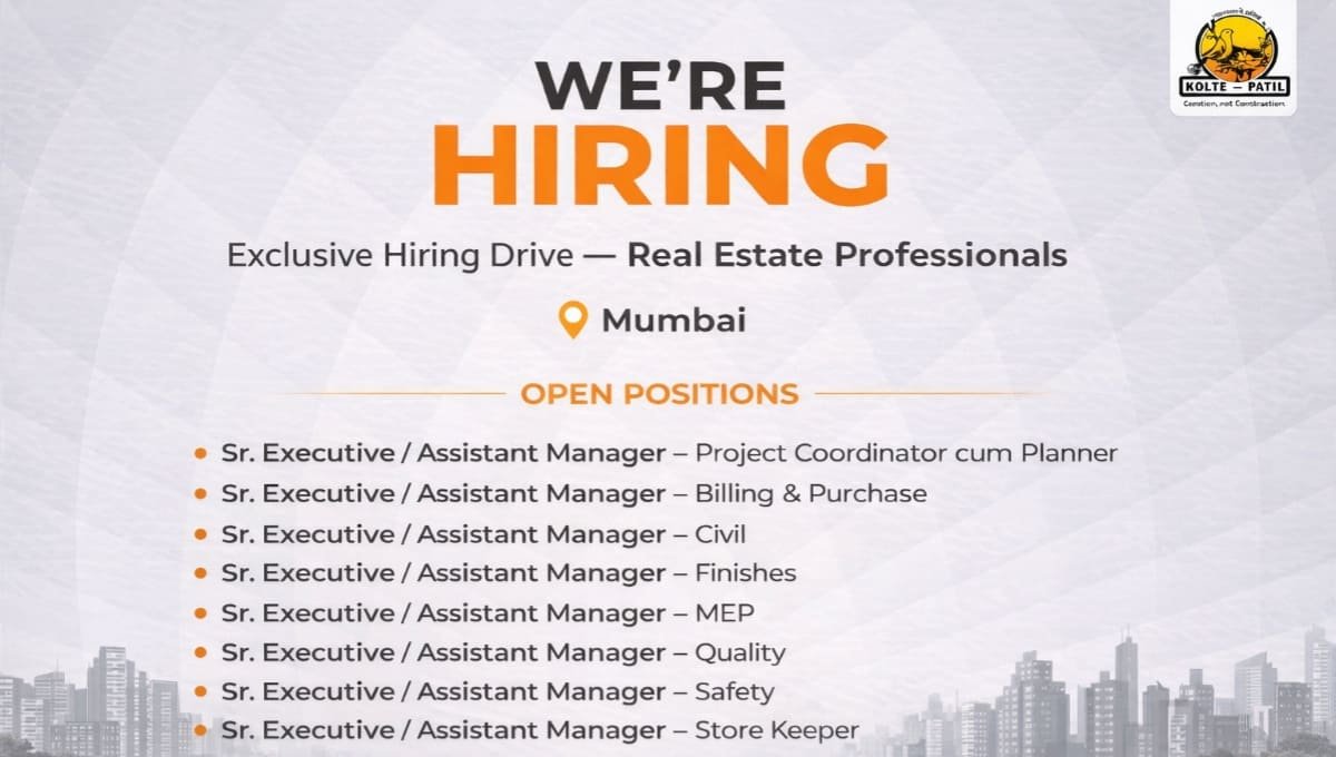 Kolte Patil Developers Recruitment 2026