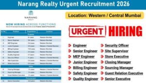 Narang Realty Job Vacancy 2026