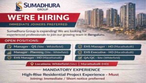Sumadhura Group Recruitment 2026