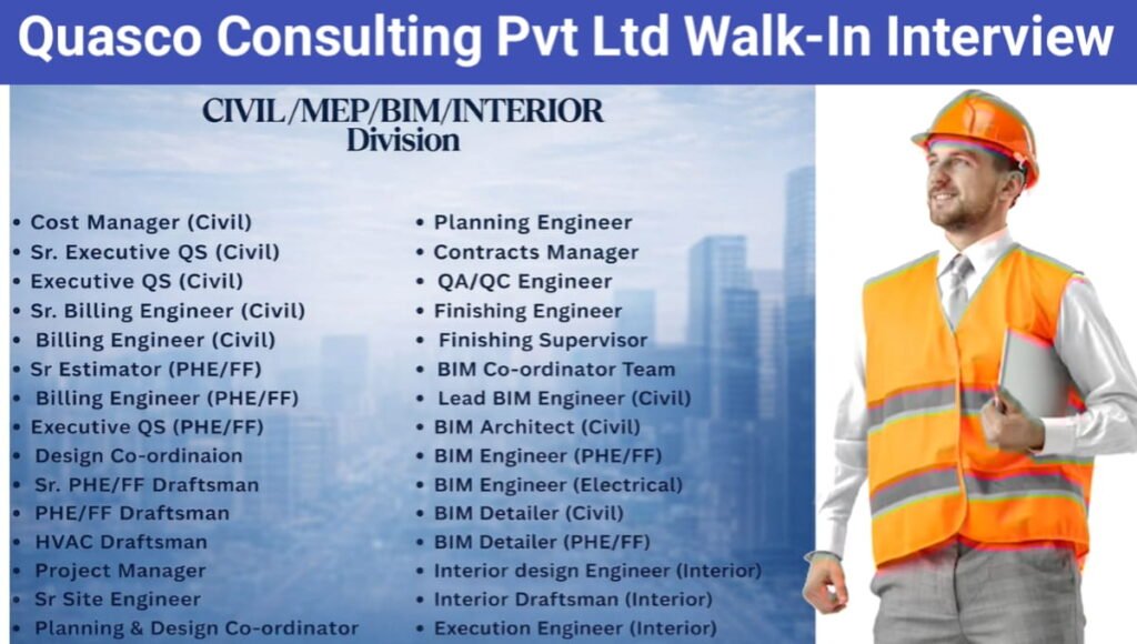 Quasco Consulting Pvt Ltd Walk-In Interview