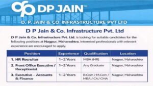 DP Jain & Co. Infrastructure Pvt Ltd Vacancy