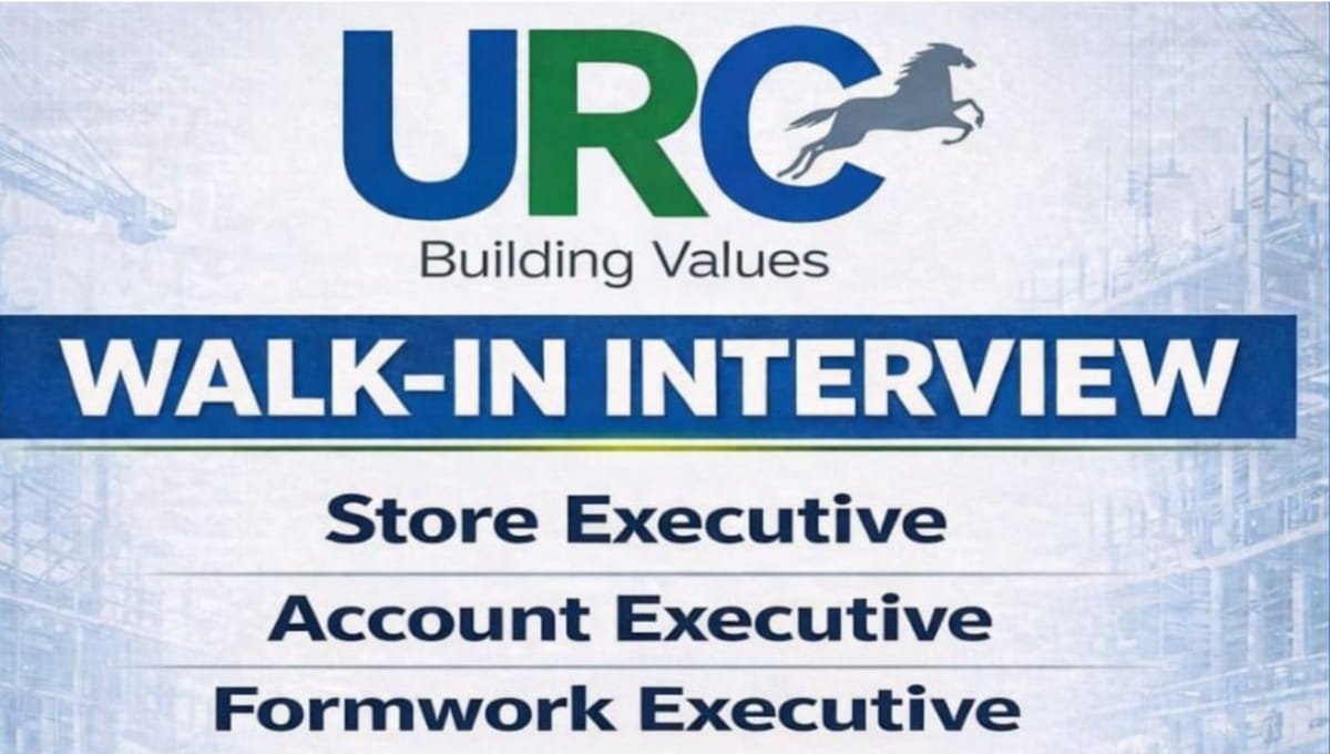 Construction Industry Jobs Walk In Interview URC Construction Pvt Ltd