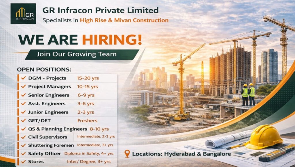 GR Infracon Recruitment 2026