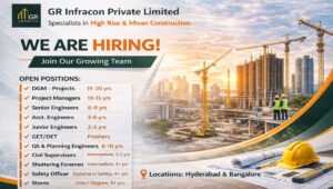 GR Infracon Recruitment 2026