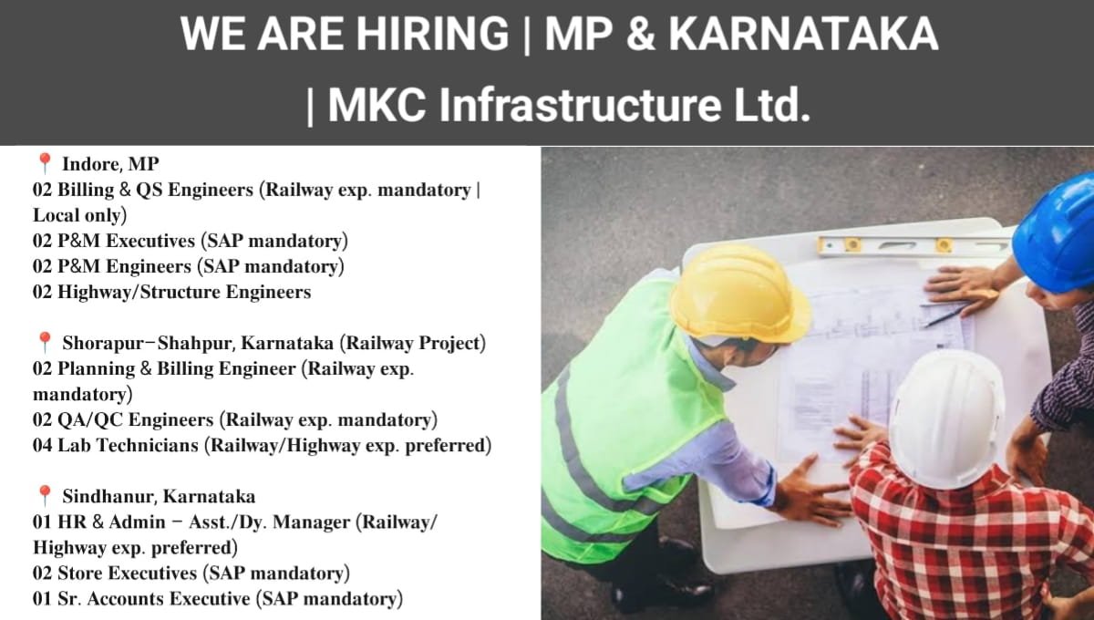 MKC Infrastructure Ltd Recruitment 2026