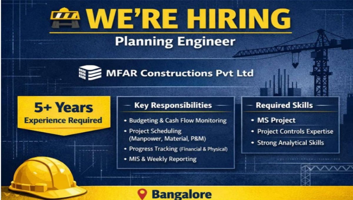 MFAR Constructions Pvt Ltd Recruitment 2026