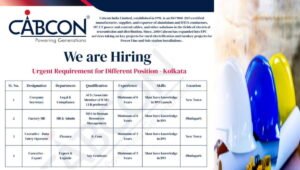 Cabcon India Ltd Recruitment 2026