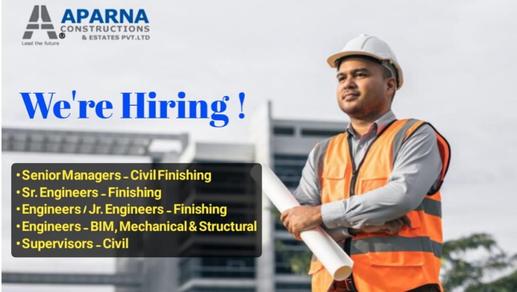 Latest Job Opening at Aparna Constructions