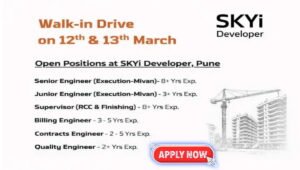 SKYI Developers Walk-In Drive at Pune