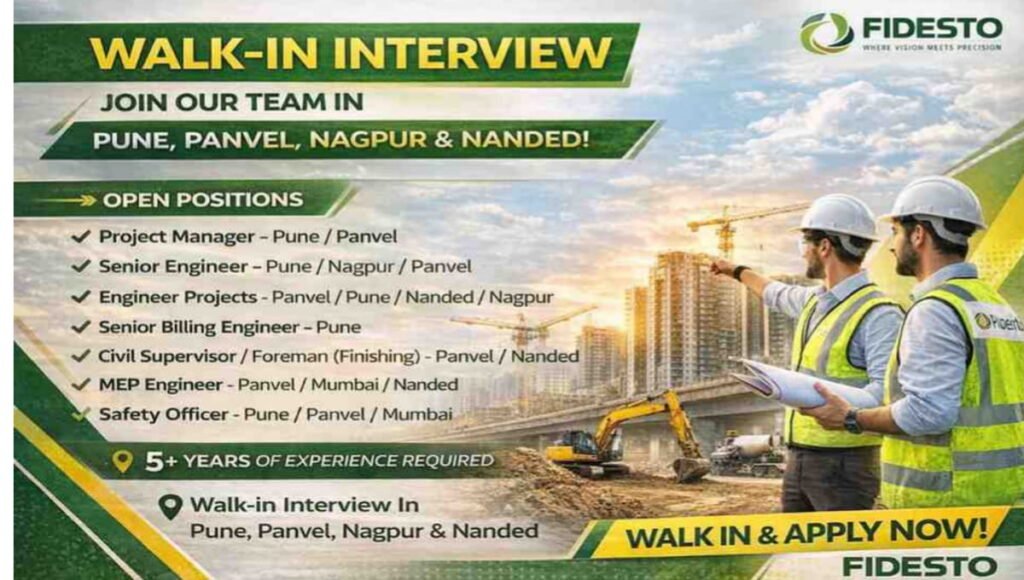 Fidesto Projects Walk-In Interview 2026