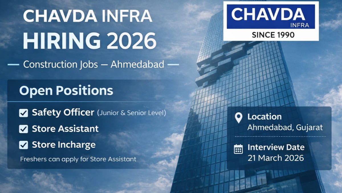 Chavda Infra Walk-In Interview 2026