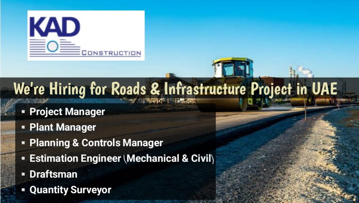 Excellent Job Vacancy at KAD Construction