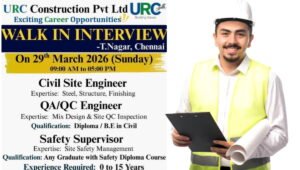 URC Construction Pvt Ltd Walk-In Interview 2026