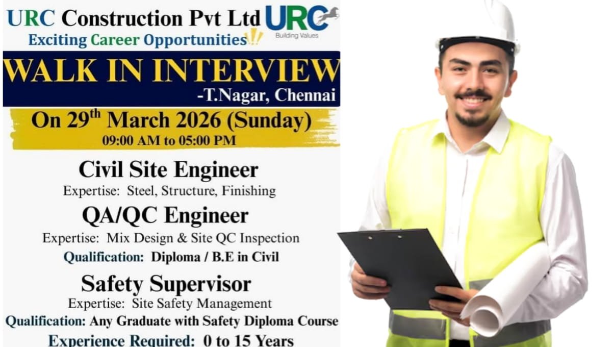 URC Construction Pvt Ltd Walk-In Interview 2026