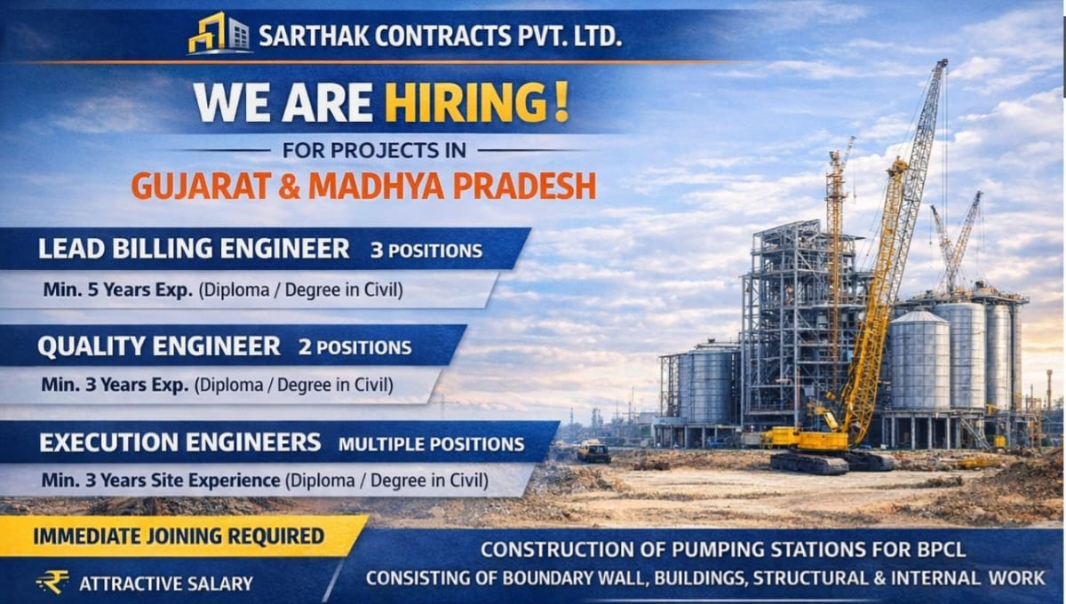 Sarthak Contracts Pvt Ltd Hiring 2026