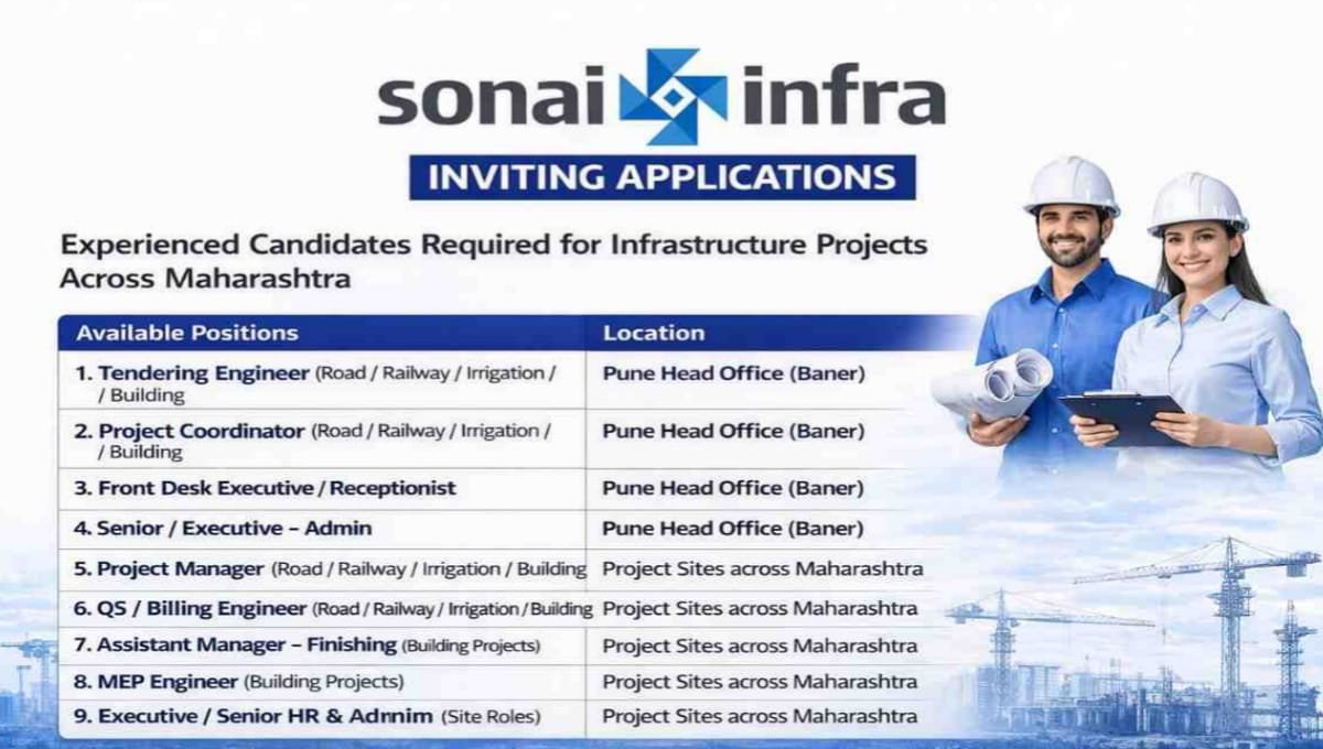 Sonai Infra Recruitment 2026