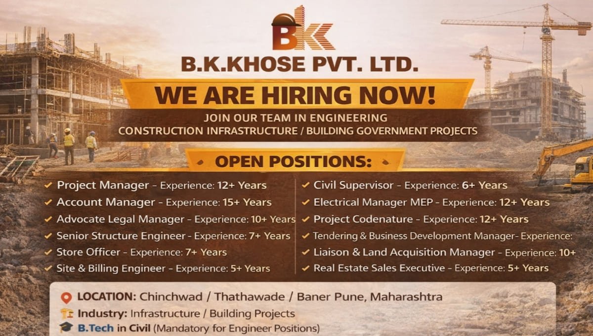 B.K Khose Pvt Ltd Recruitment 2026