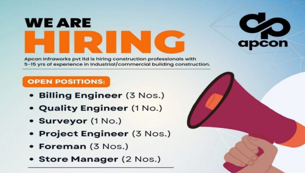 Apcon Infraworks Pvt Ltd Vacancy