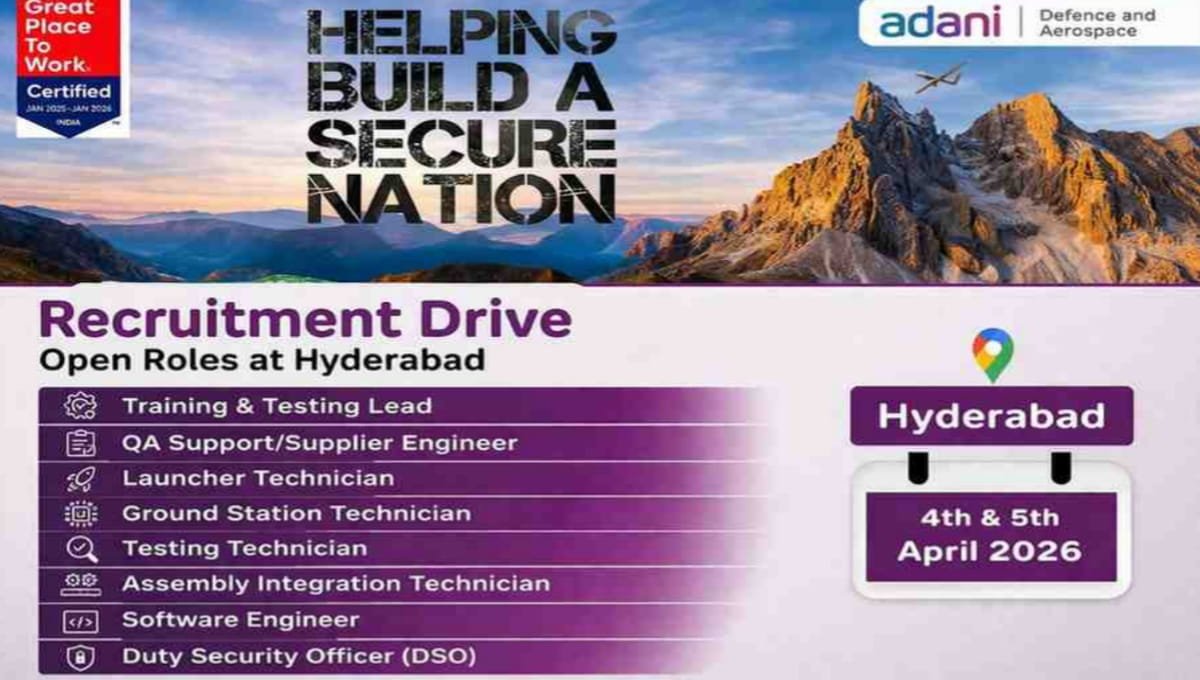 Adani Defence & Aerospace Recruitment Drive