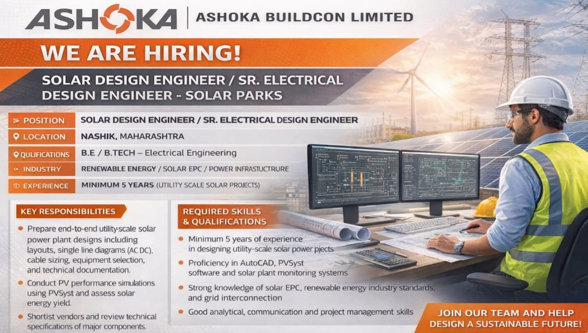 Ashoka Buildcon Job Opening 2026