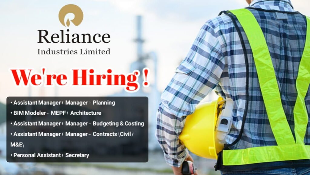 Reliance Industries Ltd Job Vacancy