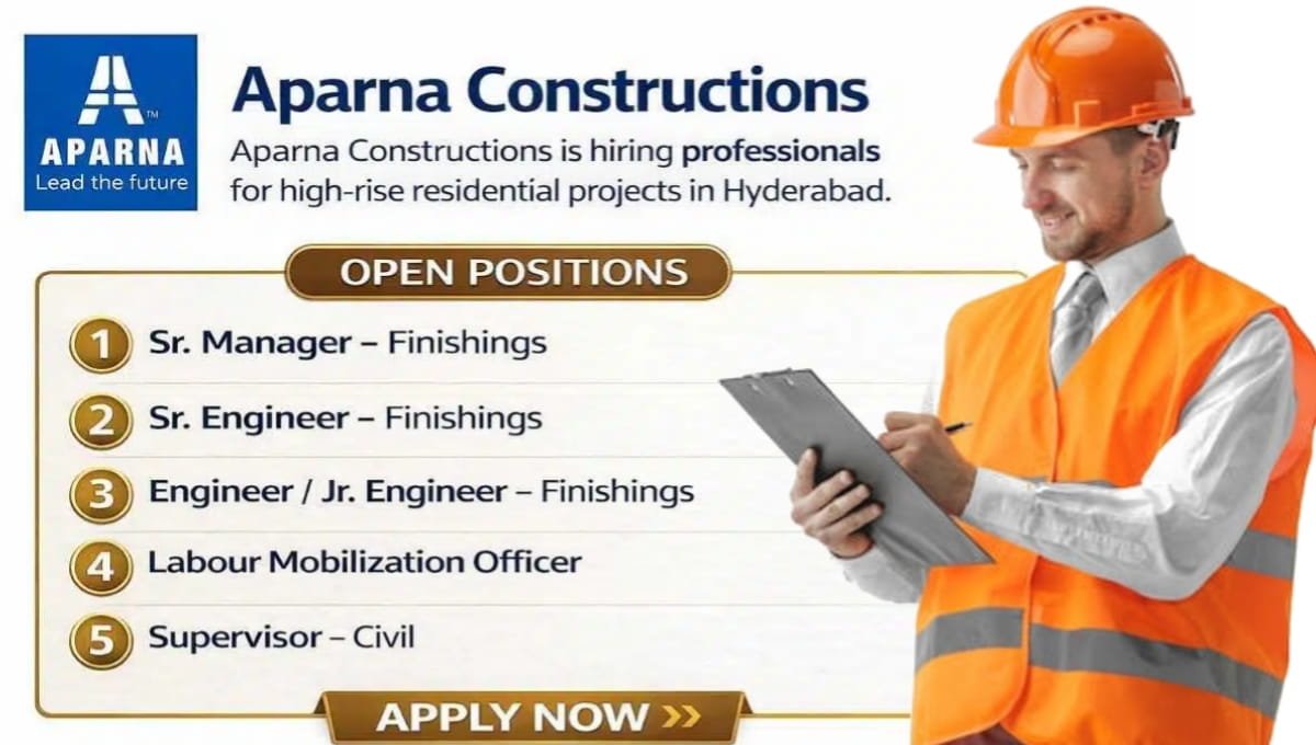 Aparna Constructions Hiring 2026