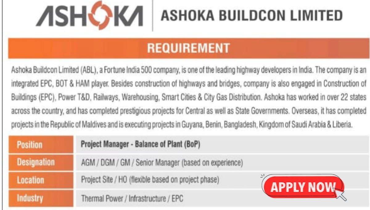 Ashoka Buildcon Careers