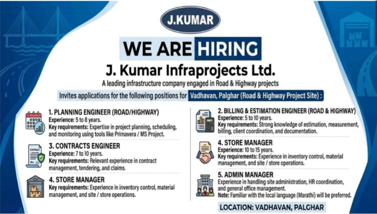 J. Kumar Infraprojects Ltd Hiring 2026