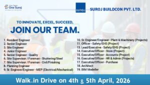 Suroj Buildcon Walk-In Interview 2026