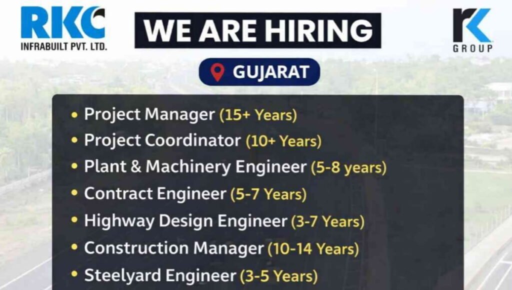 RKC Infrabuilt Pvt Ltd Recruitment 2026