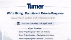 Turner Hiring Civil Mechanical Electrical Engineers