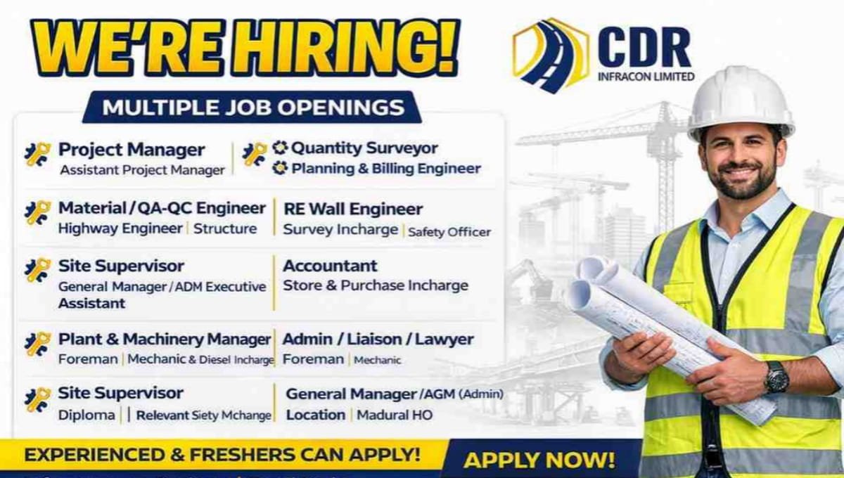 CDR Infracon Ltd Recruitment 2026