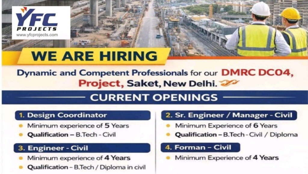 YFC Projects Job Vacancy 2026