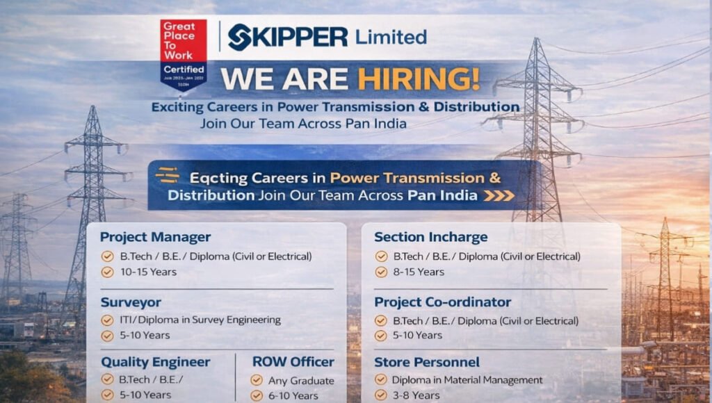 Skipper Limited Recruitment 2026