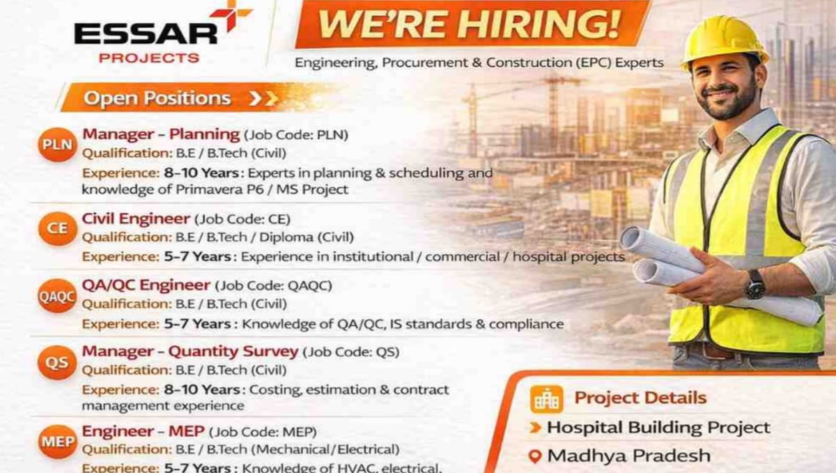 Essar Projects Recruitment 2026