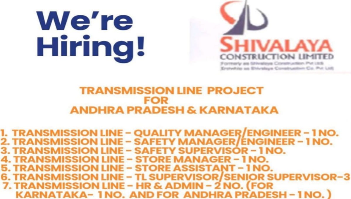 Shivalaya Construction Ltd Hiring 2026