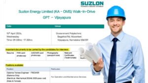 Suzlon Energy Recruitment 2026