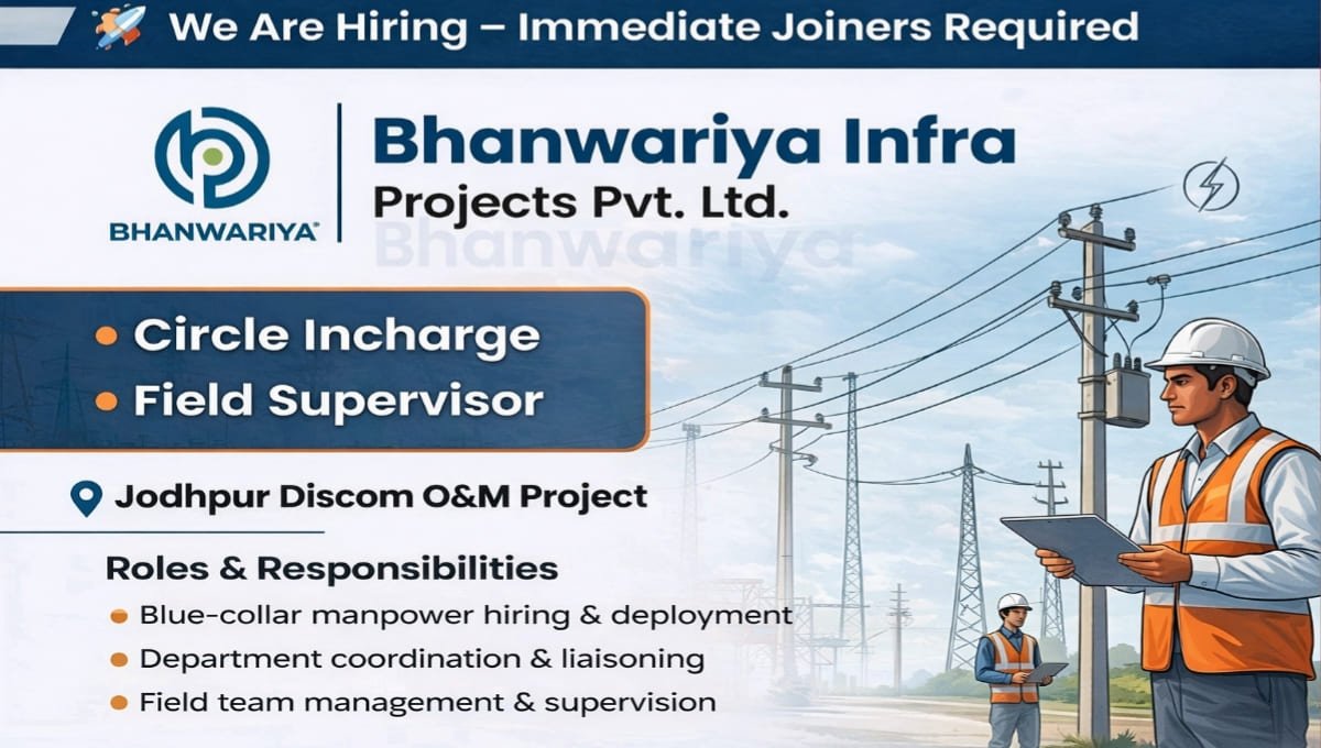 Bhanwariya Infra Urgent Hiring 2026