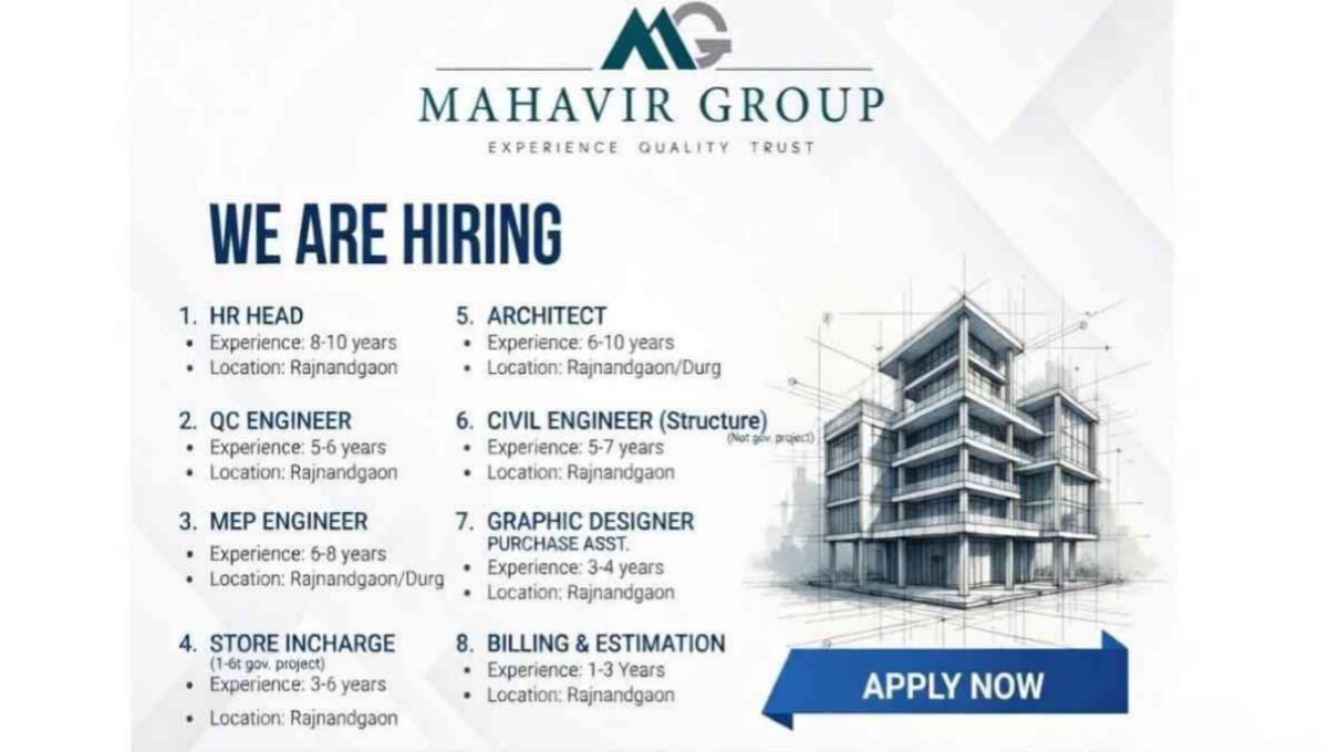 Mahavir Group Job Vacancy