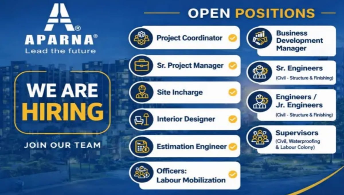 Aparna Constructions Hiring 2026