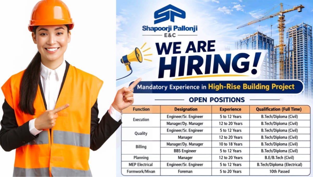 Shapoorji Pallonji Urgent Hiring 2026