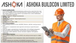 Ashoka Buildcon Recruitment 2026