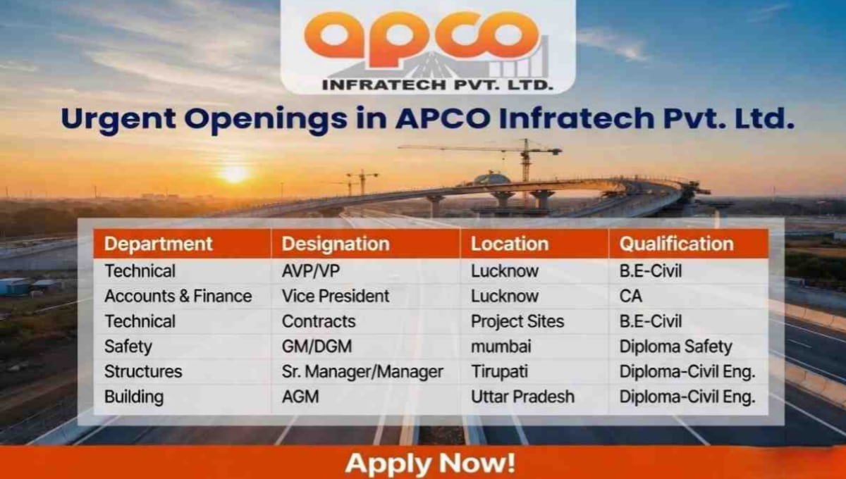 APCO Infratech Job Vacancy 2026
