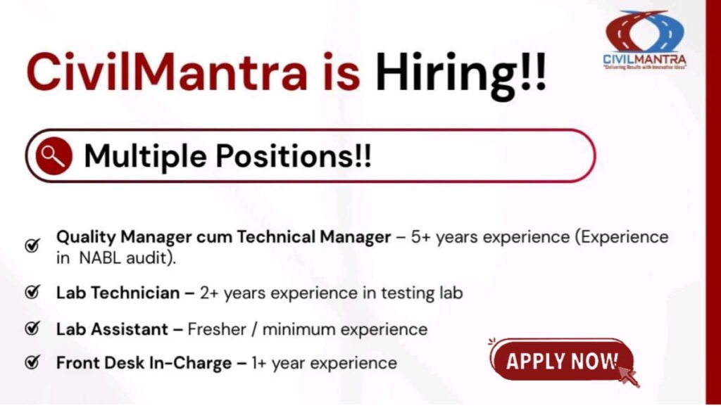 CivilMantra ConsAi Ltd Urgent Hiring
