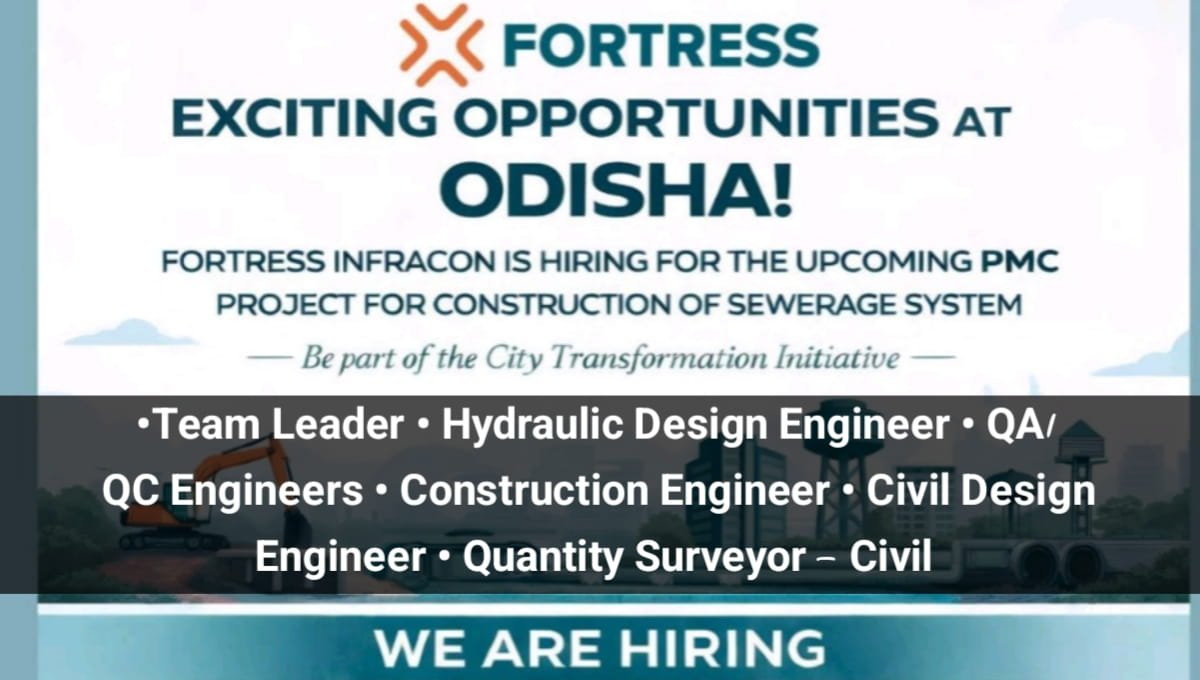 Fortress Infracon Ltd Exciting Opportunities at Odisha