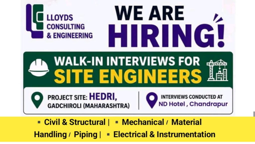 Lloyds Consulting & Engineering Walk-In Interview 2026