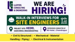 Lloyds Consulting & Engineering Walk-In Interview 2026