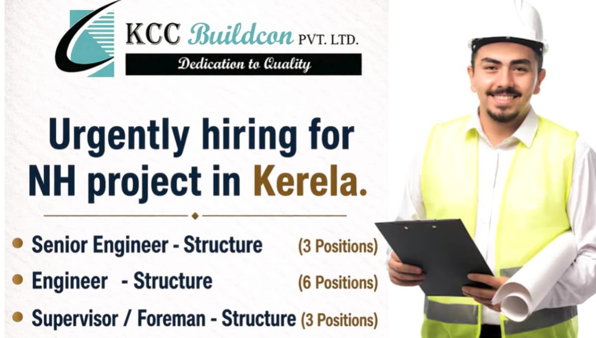KCC Buildcon Urgent Hiring for NH Project