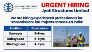 Jyoti Structures Limited Hiring 2026